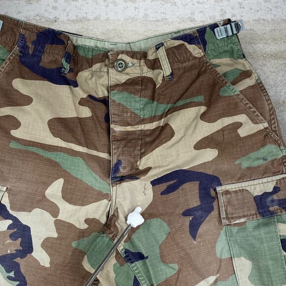 Vintage Military Woodland Camo Tactical Pants Baggy Wide Leg Small Regular 90s - Picture 10 of 10